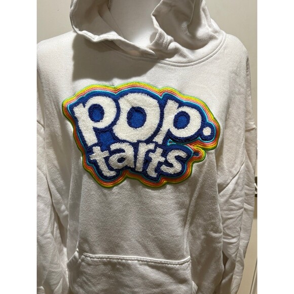 Hoodie rainbow Kellogg Pop tarts pullover hoodie size L white - Picture 2 of 5